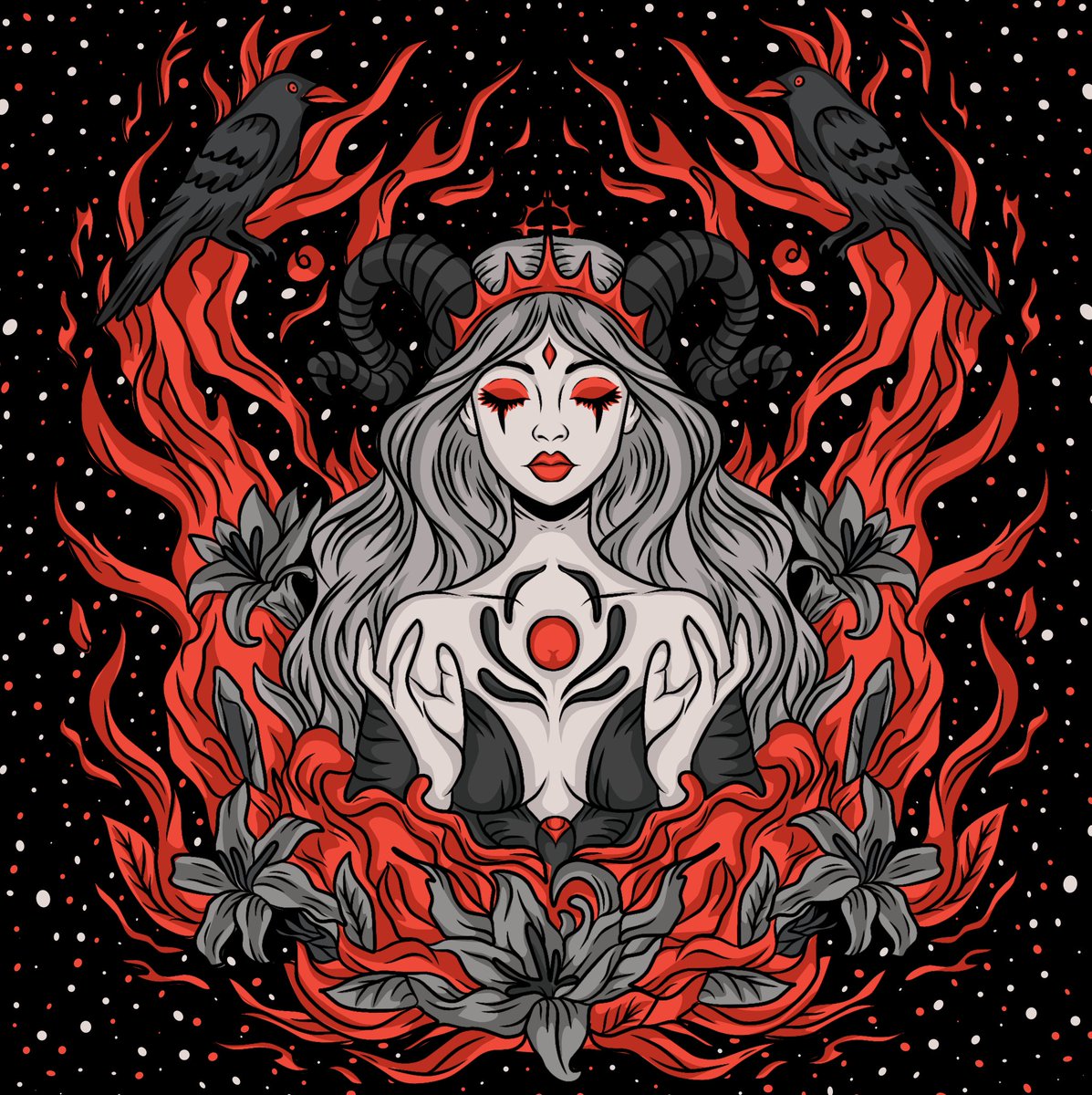 livingarts_eth's tweet image. Night Bloom 🖤
📍 Edition - 3 #xtz 

From depths where velvet shadows creep, A silent promise starts to keep. With raven wings and crimson fire, She rises, crowned by dark desire.

Get your artwork fam 🔗