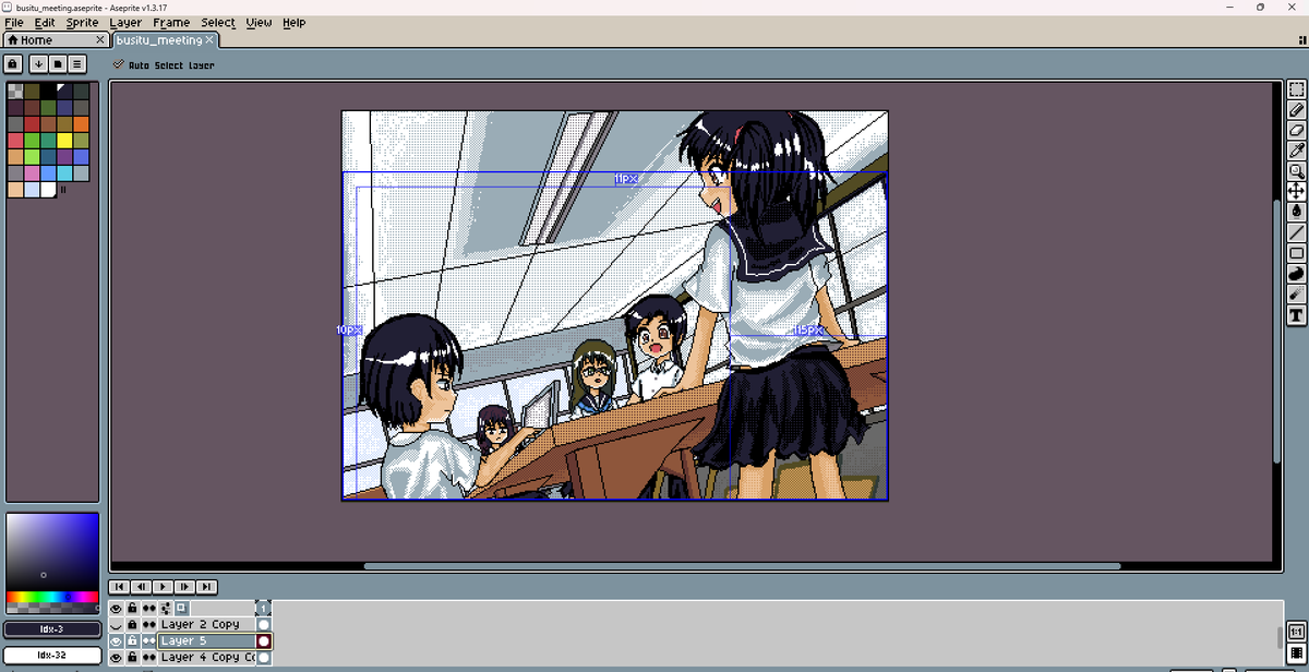 bompmen1152794's tweet photo. #ゲーム制作 #ゲーム開発 #gamedev #gamedevs #ノベルゲーム #pixelart #ドット絵 #スーパーゲ制デー #スーパー開発デー #春のゲーム制作者祭り
進捗さん、いらっしゃい。 https://t.co/XUFkgZlGI6