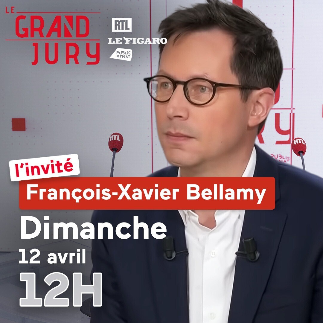 publicsenat's tweet image. 🔴À 12h, François-Xavier Bellamy, vice-président exécutif des Républicains sera l'invité du #GrandJury #RTL #LeFigaro #PublicSénat.  

 Il sera interrogé par Olivier Bost, Perrine Tarneaud et Loris Boichot 

Suivez l'émission en direct 👉  

➡️ go.publicsenat.fr/8sn