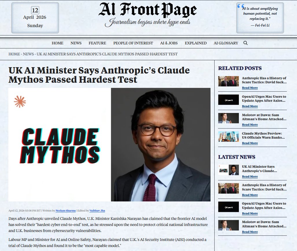 AI FrontPage tweet media