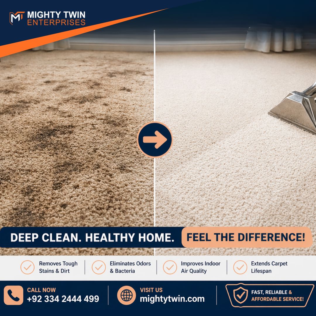 mightytwinent's tweet photo. 👣 Tired of dull, stained carpets? Carpets trap dirt, dust mites, allergens, and odors, significantly impacting your home's air quality and overall appearance. Call 0334-2444499 or request a free, personalized estimate at https://t.co/3P3zTLih47!

#CarpetCleaning #DeepClean https://t.co/ZWRTGNJTxG