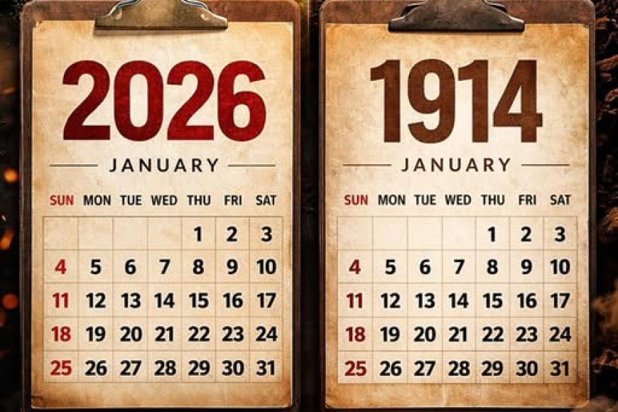 insidefolkative's tweet photo. Tahun 2026 ternyata memiliki kalender yang sama persis dengan tahun 1914, tahun dimulainya perang dunia pertama. https://t.co/u8gvprUfg0