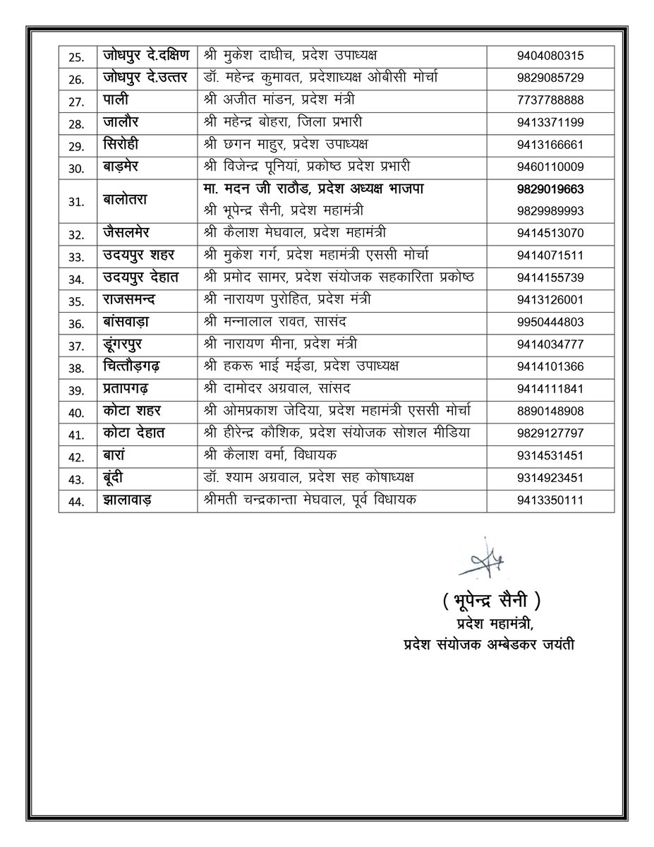 BJP Rajasthan tweet media