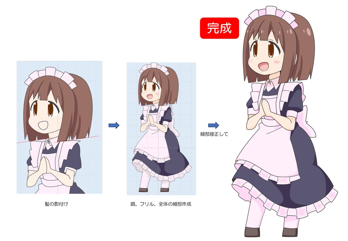 forestvorg's tweet image. #私の絵の圧倒的なこだわり

こだわりと言うか #PowerPoint の図形（ベジェ曲線）で絵を描いています
初めペンを使ったがうまく使えずペイント系は諦め😢
そこでマウスを使ってパワポで描いたら、何となく形になってきて、今はパワポ一筋となりました
描き方は完全自己流です

#おにまいお絵描き