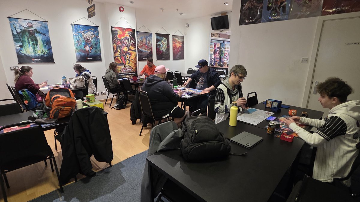 TurtleBauer24's tweet photo. An all Team MK store champs today at @kingdomgaminguk. Who will walk away with the mat? #lorcana #disney #ravensburger https://t.co/Aw4s59vrTg