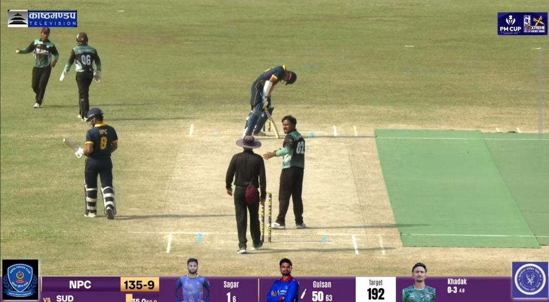 MaharjanSamraat's tweet photo. Historic moment for SudurPaschim Province in PM cup. They have defeated NPC (or any departmental team) for the first time in PM CUP's history. If Madhesh Province don't win both games (against APF and NPC), the final will be played between SudurPaschim and the Army.

#PMCUP https://t.co/SrPCiVIEyO