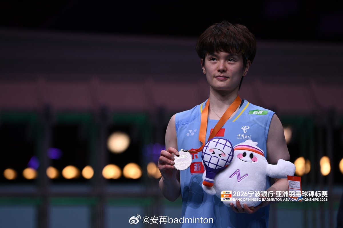 Women's Single Podium #BAC2026 
🥇An Se Young
🥈Wang Zhi Yi 
🥉Sim Yu Jin 
🥉Akane Yamaguchi

📸: Asian Championships Organizing Committee

#BadmintonAsiaChampionships2026