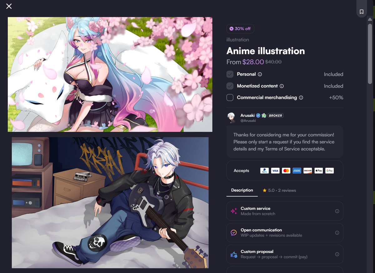 Your OC deserves new art… just saying 👀

My commission are open (3/5) 30% OFF + FREE background for the first who takes the slot!!

🔗vgen.co/Arusaki/servic…

#vtubers #ArtistOnX