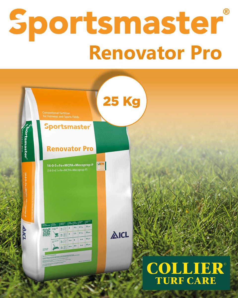 CollierTurfCare's tweet photo. Need a powerful all-in-one lawn renovation?
Sportsmaster Renovator Weed, Feed &amp; Mosskiller controls weeds and moss while feeding your lawn to get it back into top condition fast.
Ideal for home lawn renovations
In stock ready for fast dispatch
Available to buy now on our website https://t.co/FuYh5BKTFj
