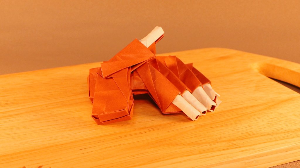 ymonyonyo's tweet image. #monyo_works
複合折り紙
ダイナークレインのバーベキュー盛合せ
ブリスケット(右)/スペアリブ(左)
#折り紙
#origami