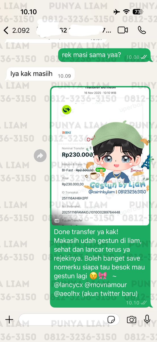 ✨ GESTUN 12 April 2026 ✨ 

— Yup 2.800.000 = 2.605.000
— Allobank 250.000 = 230.000

✌🏻😋✌🏻 Fee start 7% sung wa aja beb ada di bio kok 🫶🏻