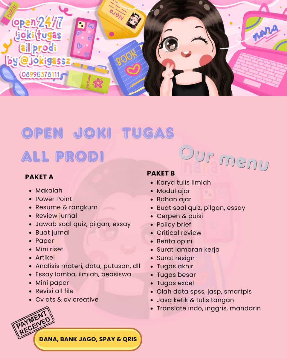 nara open joki tugas tweet media