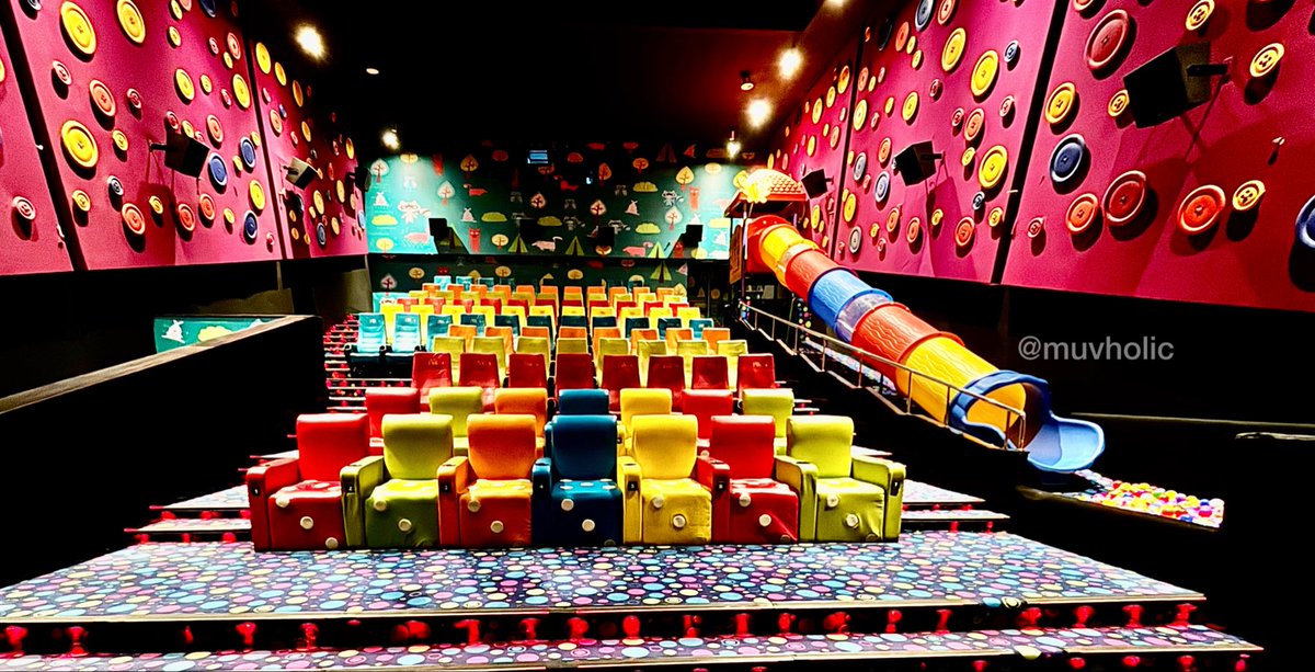 muvholic's tweet image. Tried #Playhouse Audi at PVR Nexus Koramangala, Bangalore. 

•Specially made for Kids with playing Area
•20-30% Light is ON
•Sound is very low

Heard that in Mumbai, PVR Charted #Dhurandhar2  (A- 18+) in a Playhouse/Kiddles Audi because of uncontrollable crowd.