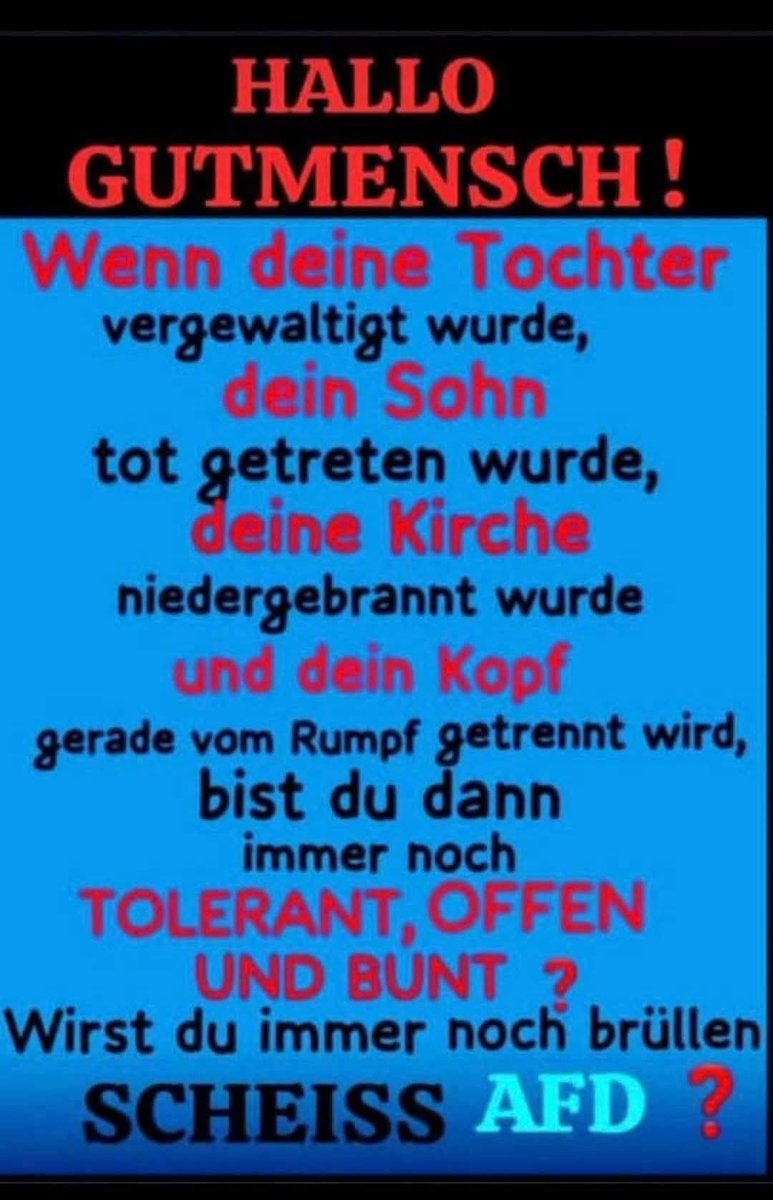 TransporteWide's tweet photo. Gerichtet an all diejenigen, welche die AfD noch immer verteufeln ... https://t.co/kLD55rukx7