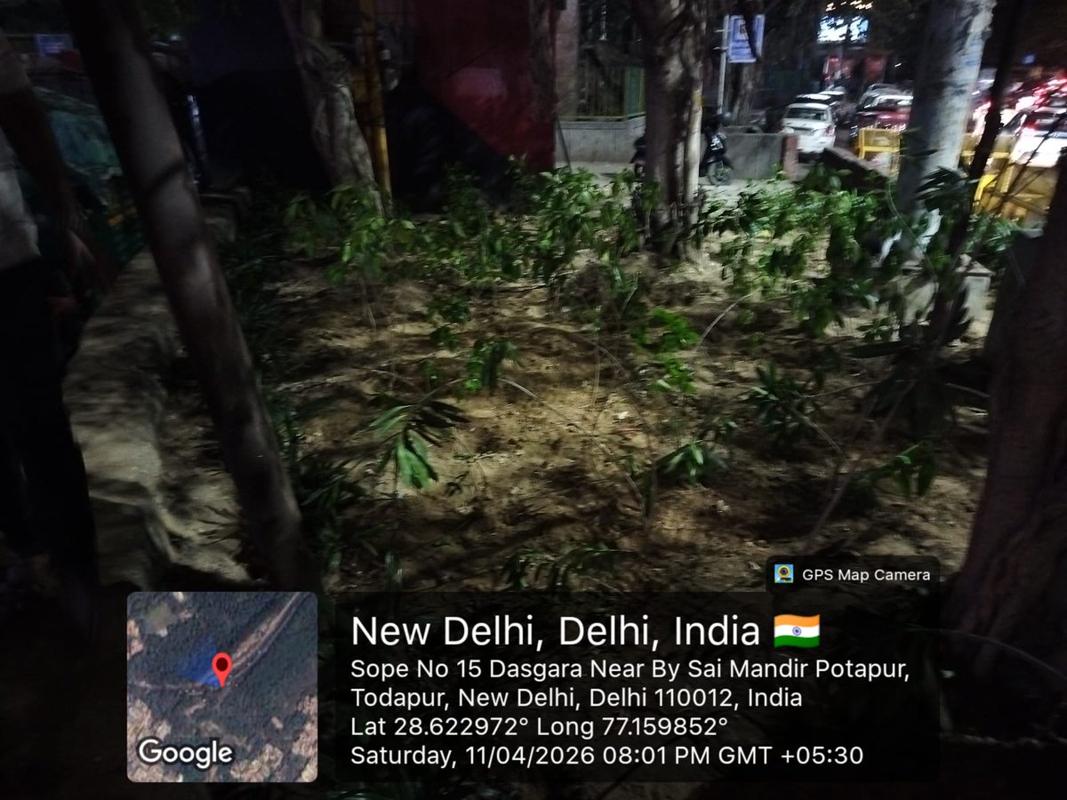 ArtiChawlaBjpRN's tweet image. वार्ड 141 में दुशहरा रेड लाइट के पास पौधारोपण कार्य प्रगति पर। 🌱🌿

हरित और स्वच्छ वातावरण के लिए निरंतर प्रयास जारी।

— डॉ. आरती चावला
निगम पार्षद, वार्ड 141, राजेंद्र नगर

#Plantation #GreenDelhi #Ward141 #RajendraNagar