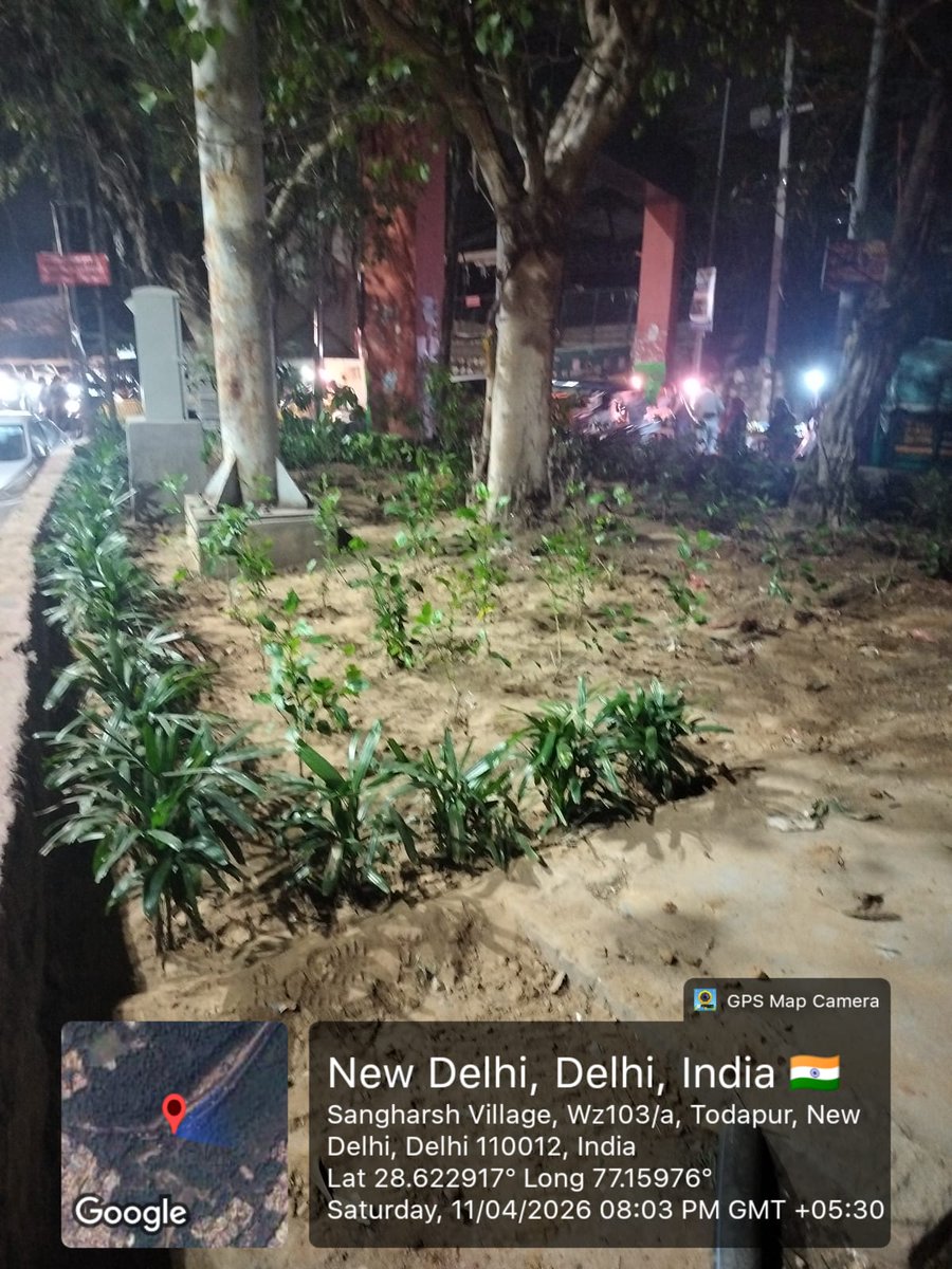 ArtiChawlaBjpRN's tweet image. वार्ड 141 में दुशहरा रेड लाइट के पास पौधारोपण कार्य प्रगति पर। 🌱🌿

हरित और स्वच्छ वातावरण के लिए निरंतर प्रयास जारी।

— डॉ. आरती चावला
निगम पार्षद, वार्ड 141, राजेंद्र नगर

#Plantation #GreenDelhi #Ward141 #RajendraNagar