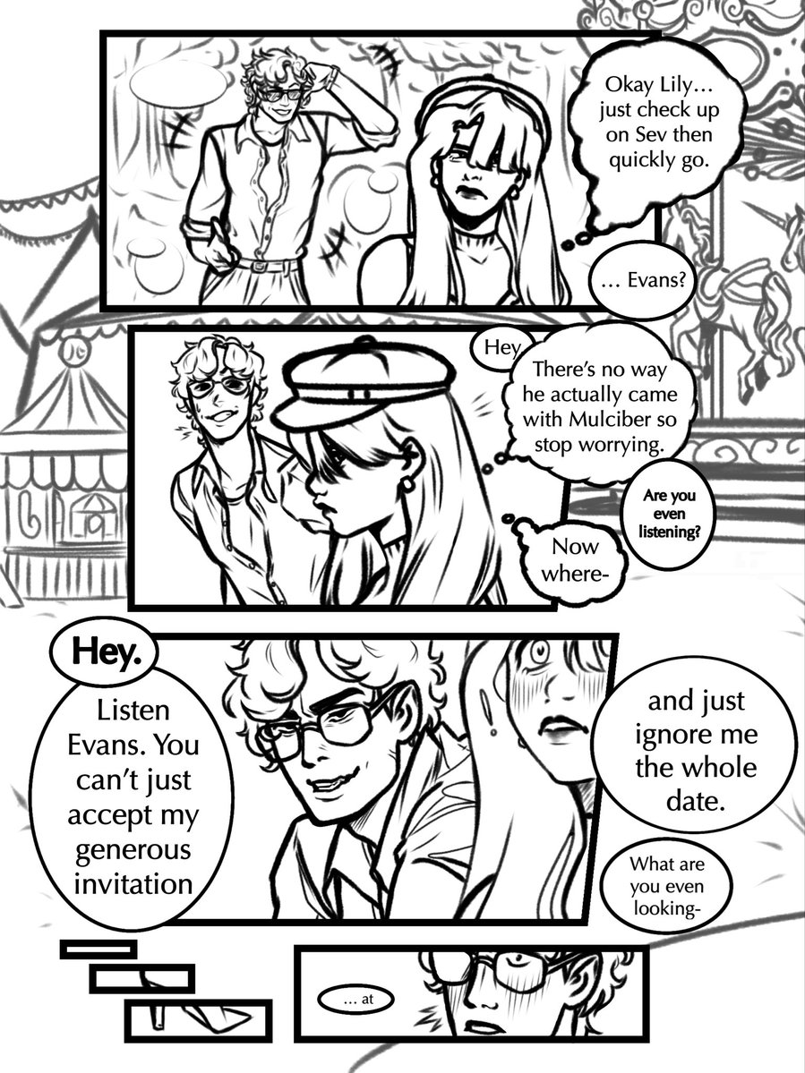 AliCho124's tweet image. Tunnel of love: part 1 #doechaser #royalhoney 
Lily accepted James’s invitation to go to the Carnival to look-after (stalk) Severus’s “date”