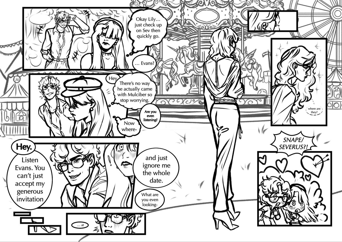 AliCho124's tweet image. Tunnel of love: part 1 #doechaser #royalhoney 
Lily accepted James’s invitation to go to the Carnival to look-after (stalk) Severus’s “date”