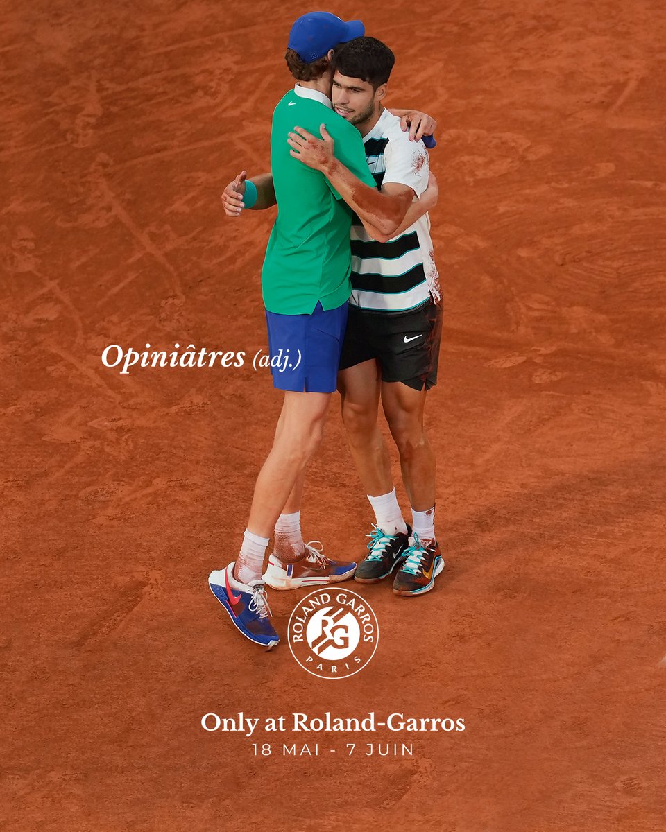 rolandgarros's tweet image. Opiniâtres (adj.) :

Persistently determined;
refusing to give up or yield.

#RolandGarros