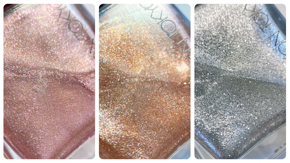 nemu_nemu5522's tweet image. ADDICTION様から4月24日に発売になる、ネイルポリッシュ限定3色をお試しさせて頂きました。
トロピカルピンクの130SP Tropif Fizz、
シルバーブロンズの131SP Costa Bronze、
ブリリアントシルバーの132SP Diamond Shell。
夏のビーチの輝きを切り取ったということですが、確かに！輝きがすごい！#gift