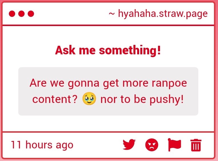 Unfortunately I draw things that calls me, and ranpoe/bsd has fell out of the spotlight :(
Though I have a serious case of my obsessions coming back to hit me in the face, I can't guarantee it will happen with ranpoe :(