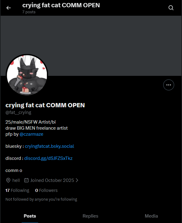 crying fat cat COMM OPEN tweet media
