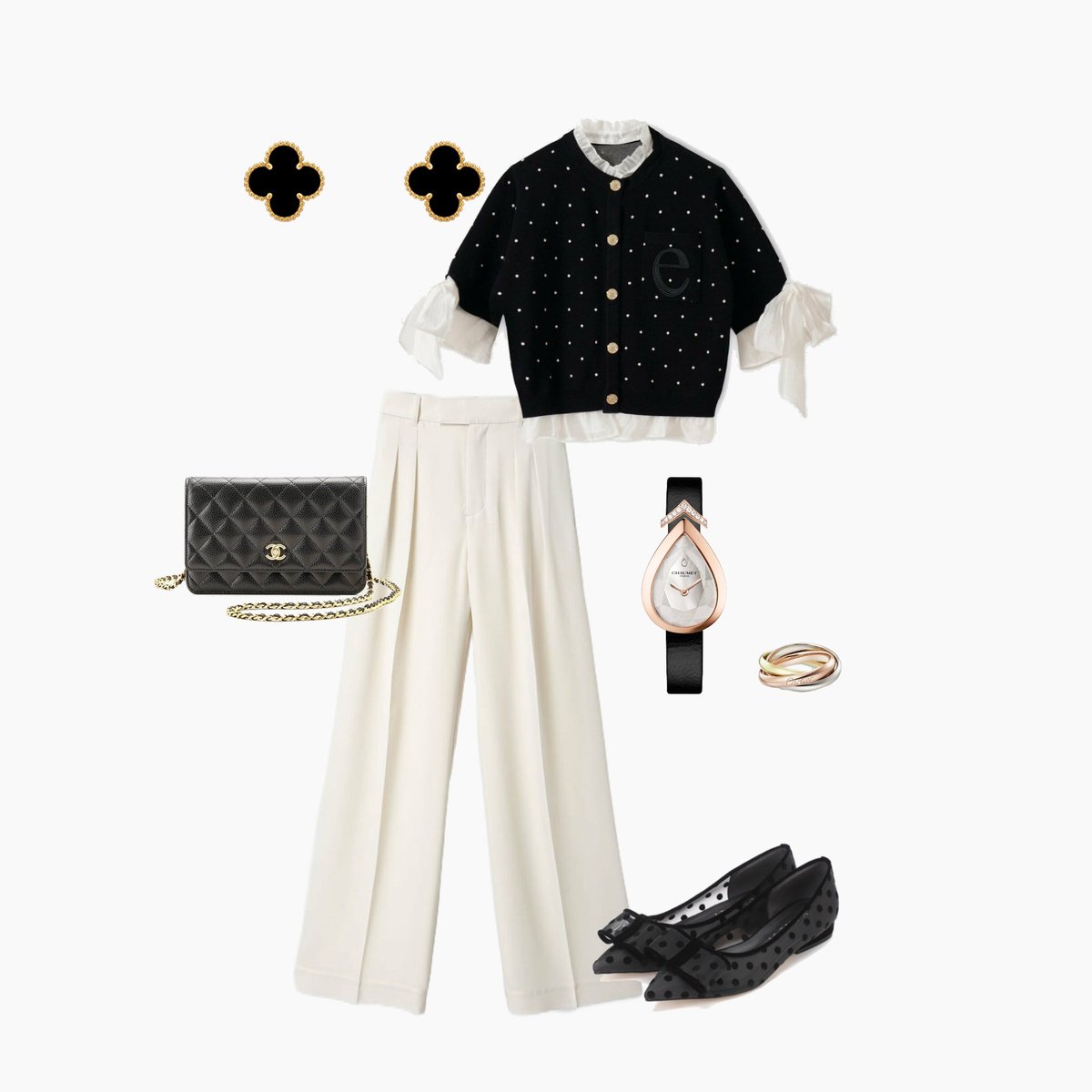 saya_baby0827's tweet image. eimyのハーフスリーブカーディガン、ドット×シフォンが甘すぎずクラシカルで可愛すぎる🦢🖤 #eimyistoire  #gift