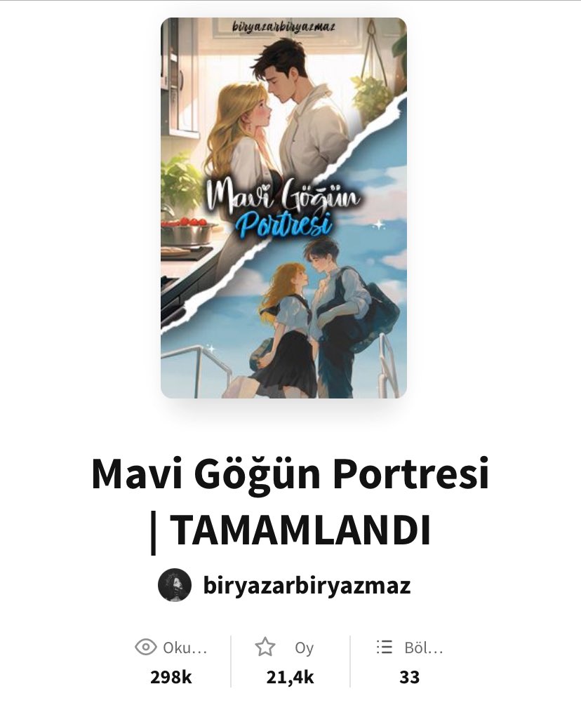 esaturk07's tweet photo. Zenit Çizgisi 9k olmuş! 🥳
Hadi onu 10k, Mavi Göğün Portresi’ni de 300k yapalımmm 👉🏻👈🏻 https://t.co/CfCGVa609G