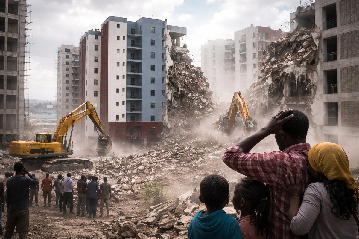 sholard_mancity's tweet photo. Imagine it’s 2035.

You bought one of those Affordable Housing flats in 2024 under William Ruto.

You struggled, saved, maybe even took a loan, but at least you had something to call your own.
Life is okay.

You even have your sectional title as promised.
You feel safe. You feel settled.

Then one morning, you see bulldozers around.
No warning

You’re told the land itself had issues.
Maybe it had no proper mother title, or a court ruling was issued.
Or the serikali mpya decides to “fix” things or take on a new project.

You watch your apartment being demolished and gone. You’re given KSh 60,000. Sixty thousand.
For something you spent years building your life around.

Then you’re told: move on. What do you even do at that point? Start again? With what?
Fight who? The same system that approved it?

Sounds extreme?

But let’s be honest, in Kenya, is it really impossible?
We’ve already seen warning signs,
projects with ownership questions,
some reportedly without proper title deeds,
and even residents rejecting projects in places like Githunguri.

Yet people are still buying.
Because we trust the government wouldn’t allow such a risk, right?

Here’s the uncomfortable truth:
By 2035, Ruto won’t be president.
The people telling you “buy now” will be long gone.

And you?
You’ll be left standing there, watching your home come down.

If the mother title is flawed, everything built on it can collapse legally.
Don’t just accept a sectional title. Ask for the mother title. Verify it.

Because one day,
You might realise too late
That's what you thought was your home
was just temporary permission. And if you might remember this tweet. Let's spread this awareness to other platforms too.