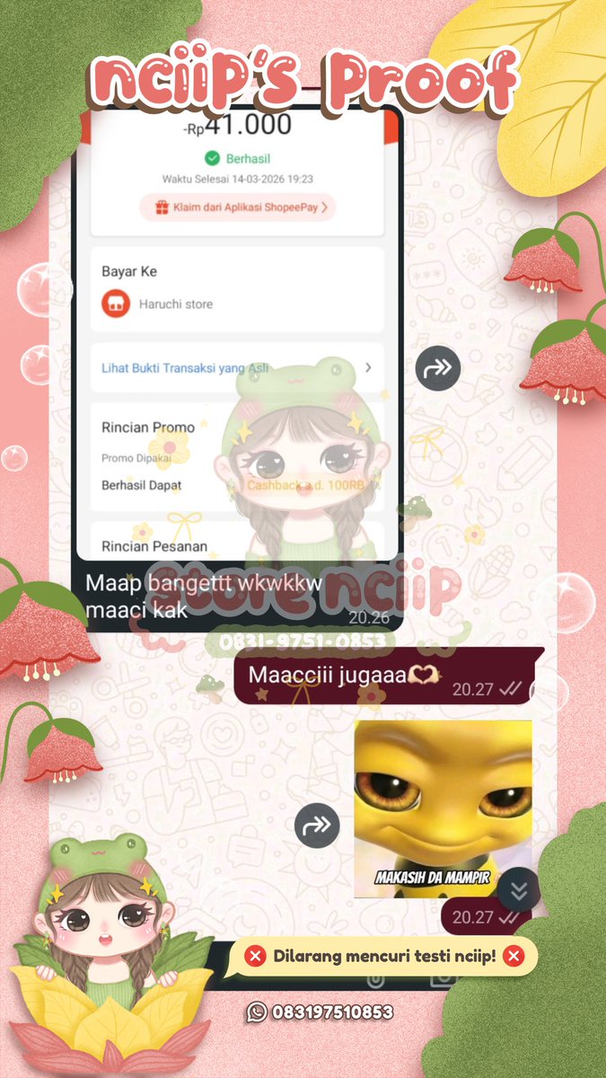 ៸៸🧷 proof nciip 1k+ testi ; fast wa ♡- tweet media