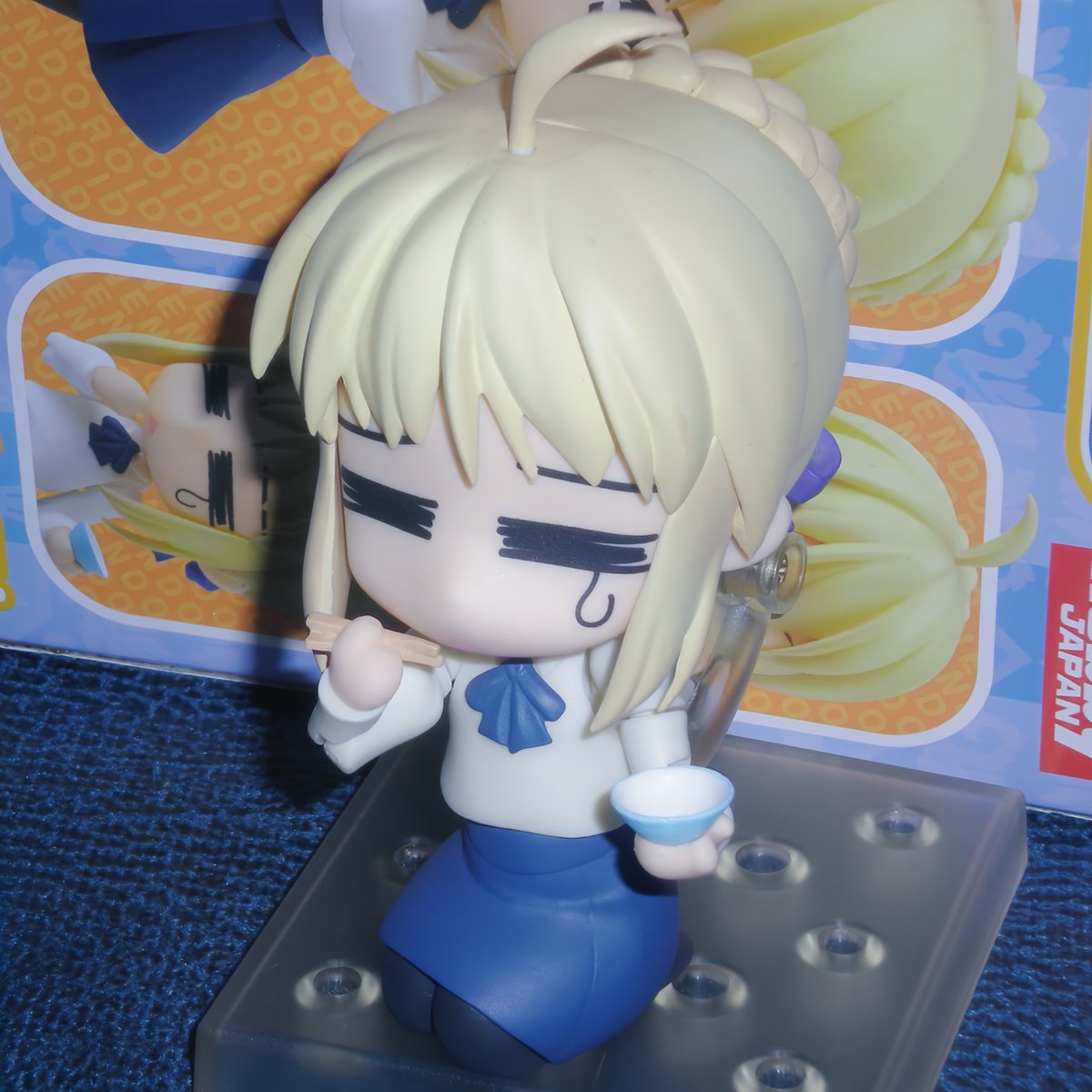 OTO3HIBI's tweet image. 剧情解析：我打扰这个小呆呆干饭，结果被她追着揍，但她最后还是没打过我
#fatestaynight 
#saber