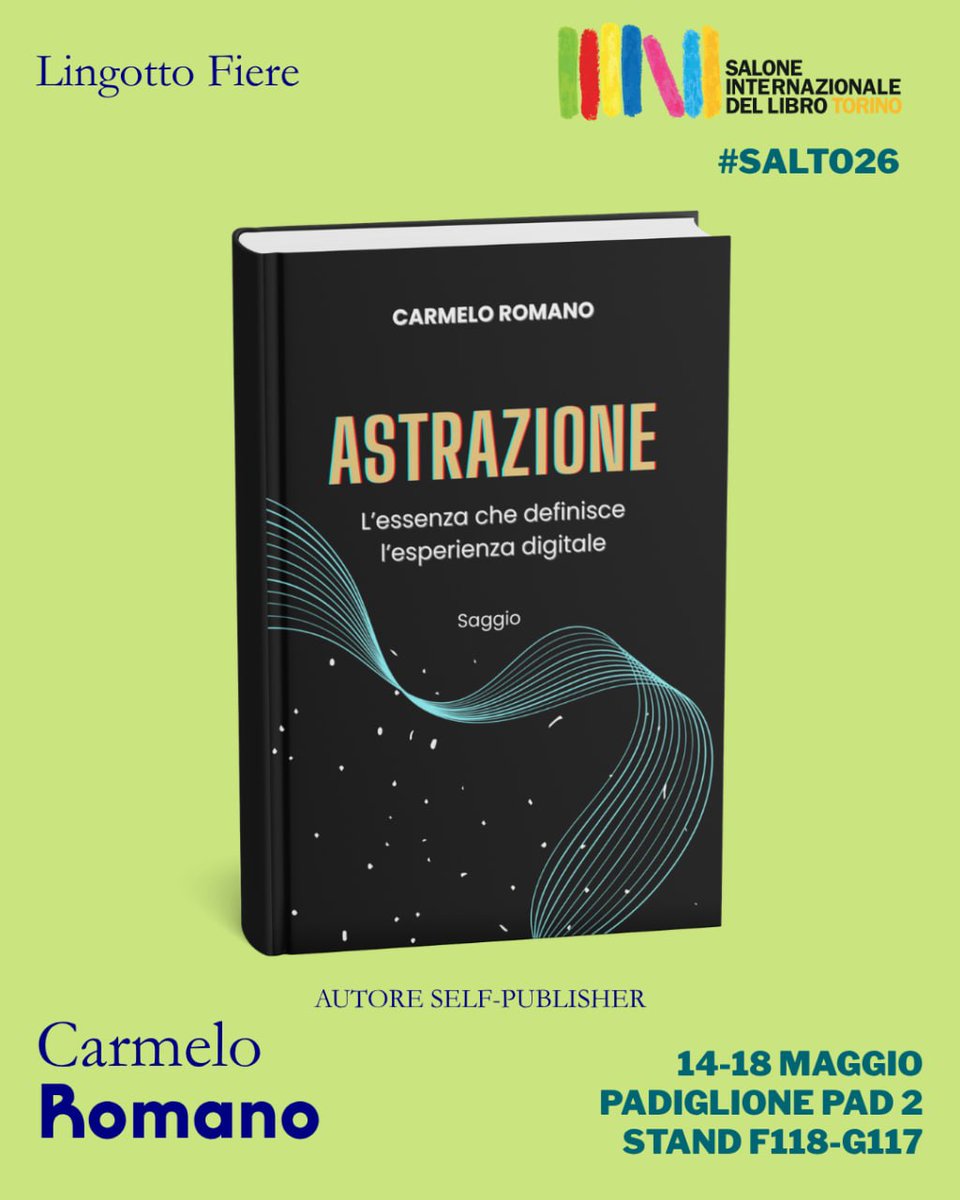 romanocarmelo__'s tweet photo. Ci vediamo al salone internazionale del libro.
 
Disponibile su Amazon.

#salto26 #SALTO26
#salonedellibro26
#libri
#book https://t.co/L77HZ4krXz