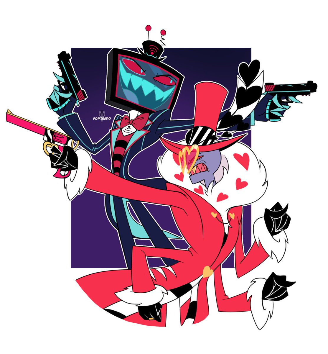 Art trade with <a href="/capitankaprozyx/">Kaprozyx</a> 

#hazbinhotel #hazbin_hotel #vox #valentino