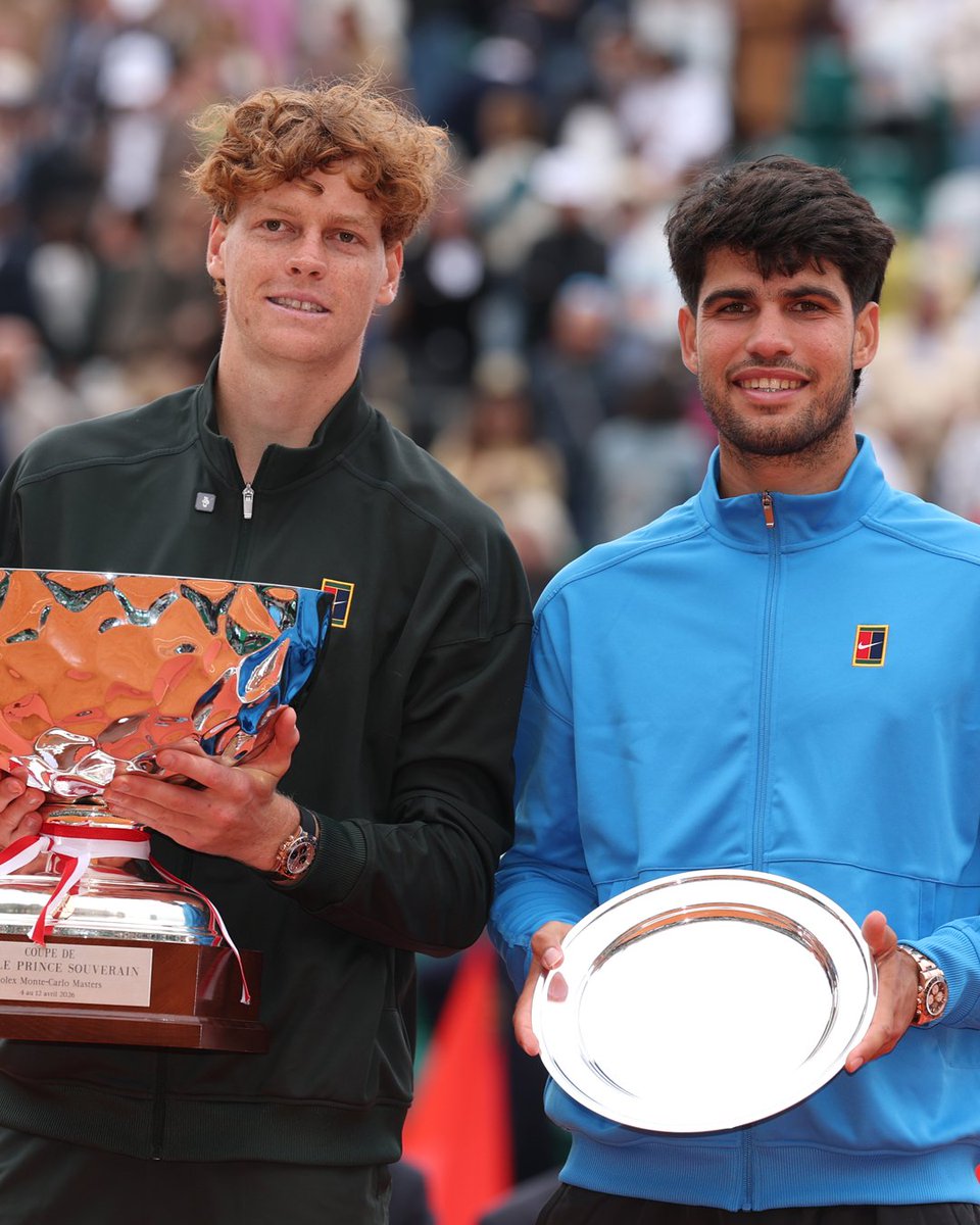 atptour's tweet image. These two 😁

@janniksin 🤗 @carlosalcaraz 

@ROLEXMCMASTERS | #RolexMonteCarloMasters