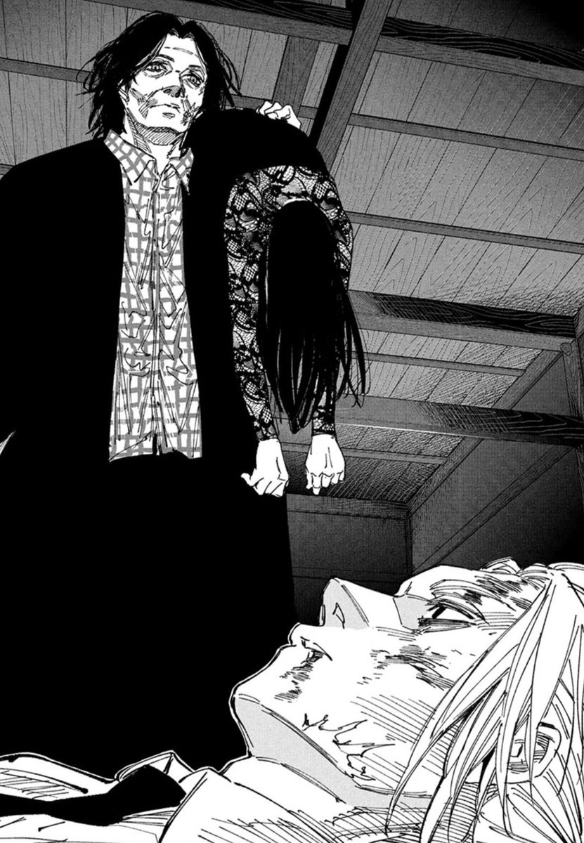 dayshishiosa's tweet photo. yotsumura carrying osaragi and helping injured shishiba while amane get the chance to finally have reunion with his father. THIS IS WHAT IVE BEEN WANTING FOR 😭❤️‍🩹 https://t.co/St0H7TyYqN