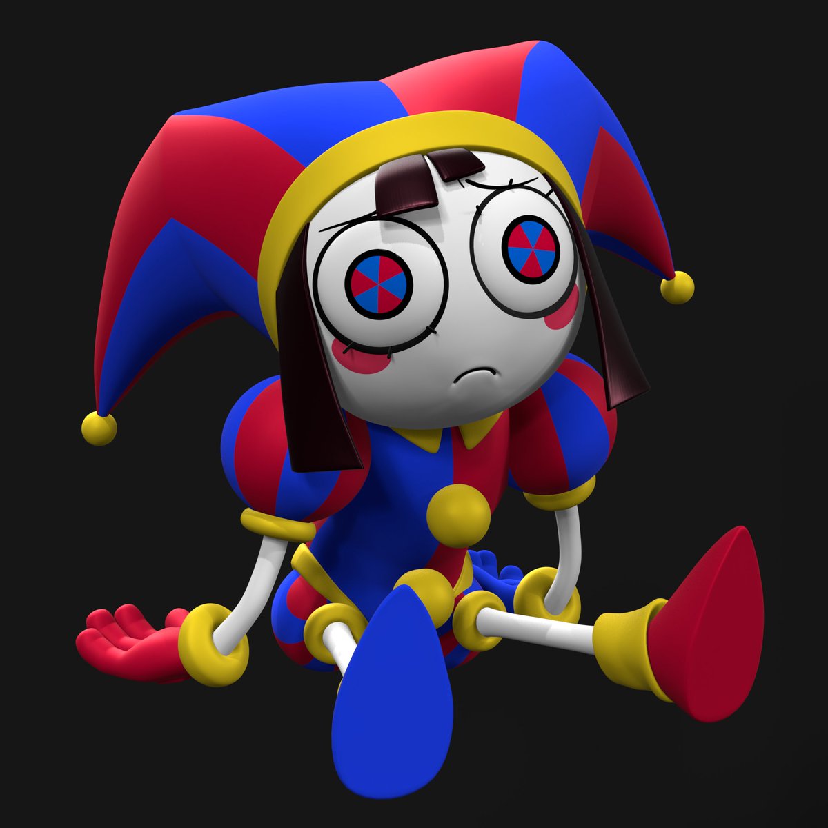 LafleurLer3660's tweet image. ⚠️got bored soo sad Pomni render... ⚠️

Model: @zayJax_ 

#tadc #pomni #glitch #blender