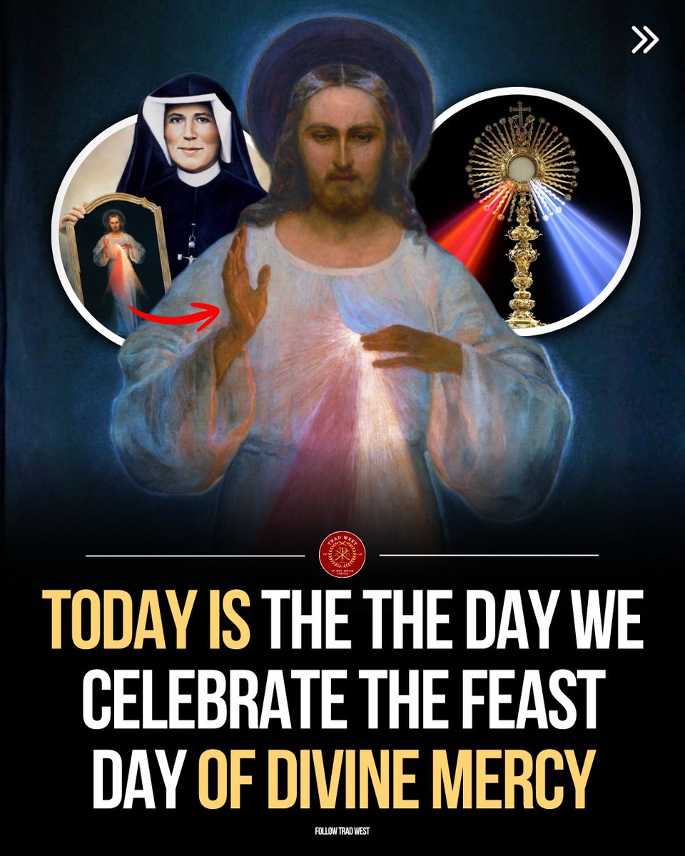 trad_west_'s tweet image. Today is Divine Mercy Sunday, one of the most powerful and grace-filled days of the entire liturgical year. Through Saint Faustina Kowalska, Jesus offered humanity an unfathomable gift: an ocean of mercy for even the greatest of sinners. "Jesus, I trust in You."

The most
