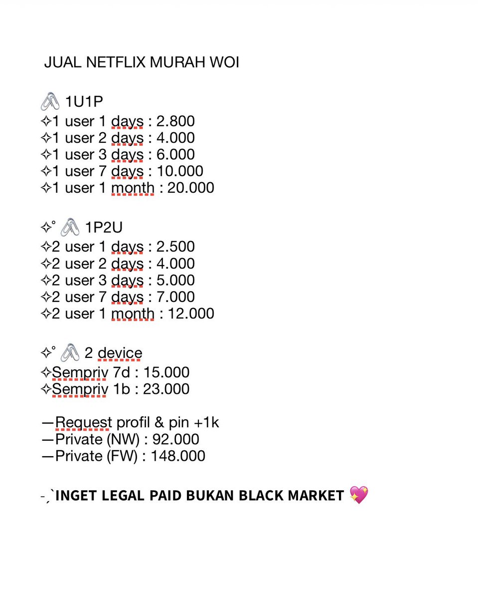 Jual netflix murah tweet media