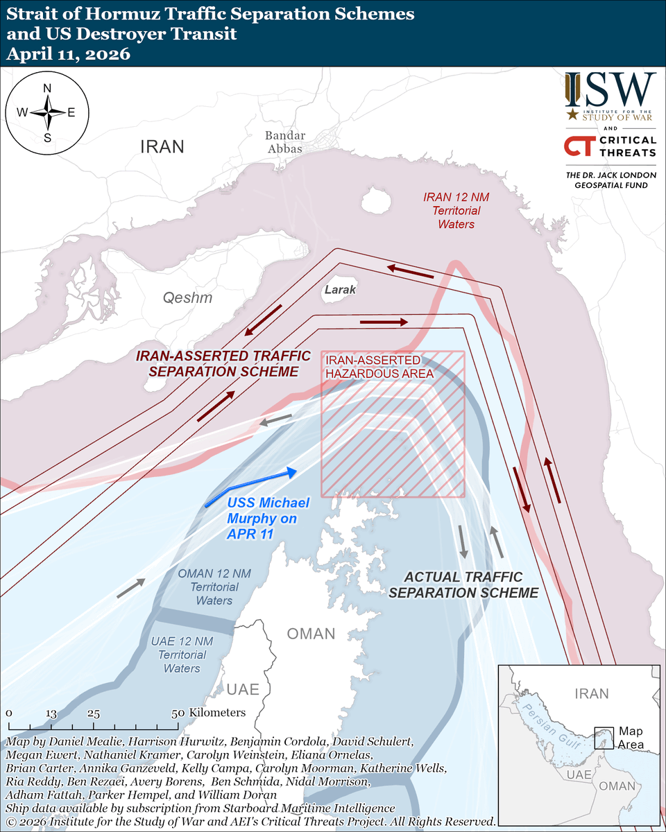 TheStudyofWar's tweet image. NEW: US President Donald Trump announced that the US Navy will prevent all vessels from transiting through the Strait of Hormuz on April 12 after US negotiators left Islamabad without a US-Iran deal.  Iran reportedly refused to concede its “control” over the Strait of Hormuz,