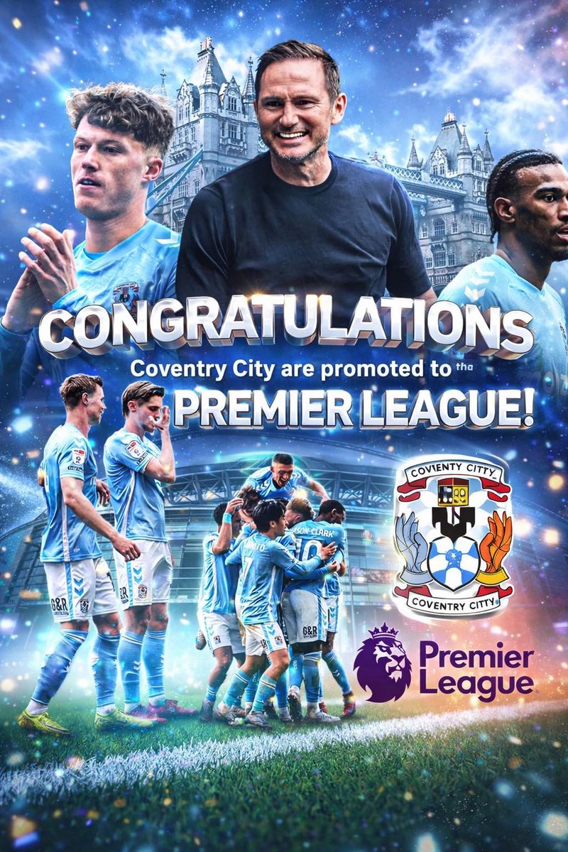temdey's tweet photo. After 25 years, have finally returned to the Premier League—congratulations, lads! 🎉 https://t.co/O9fLhKeub5
