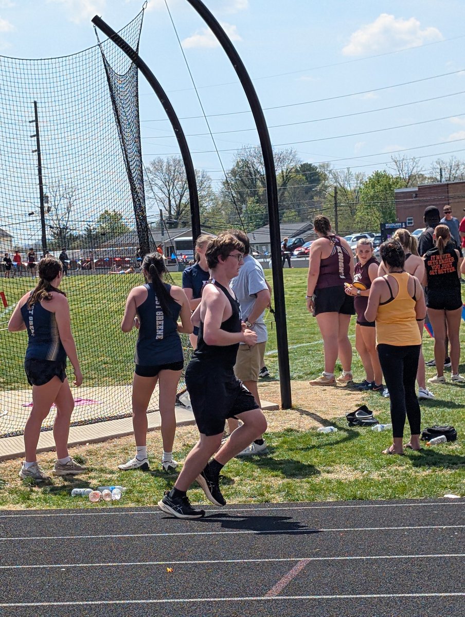 Robbie got a PR for the season in the 1600 and nearly did in the 800! 🙌 A friend I hadn't seen except for on Facebook since middle school ended up sitting right beside me at the crowded meet! Ain't God good?!