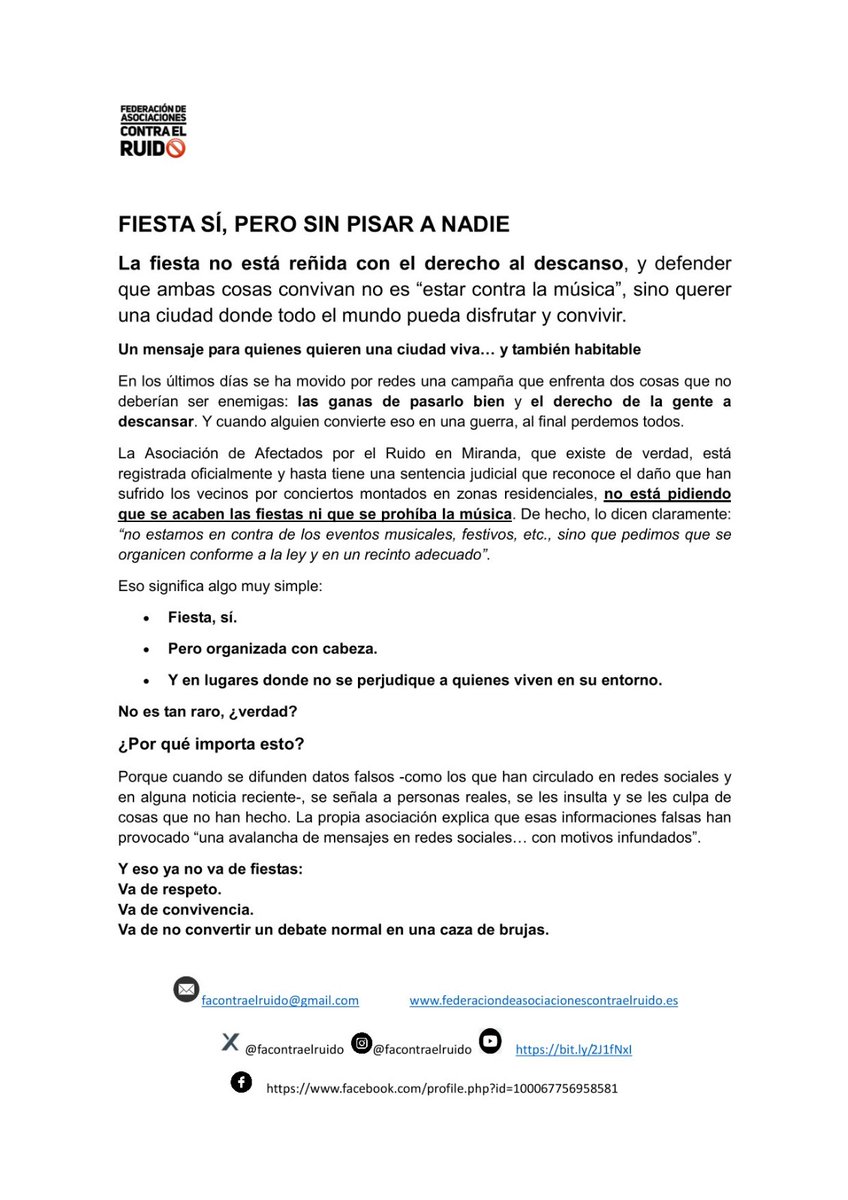 Campaña Contra el Ruido | Oficial tweet media