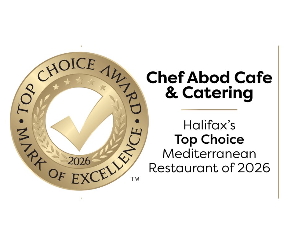 We Couldn’t Have Done It Without You! 🏆

We are beyond honored to announce that Chef Abod Café has won the 2026 Choice Award for the best Mediterranean restaurant in Halifax! 🌟