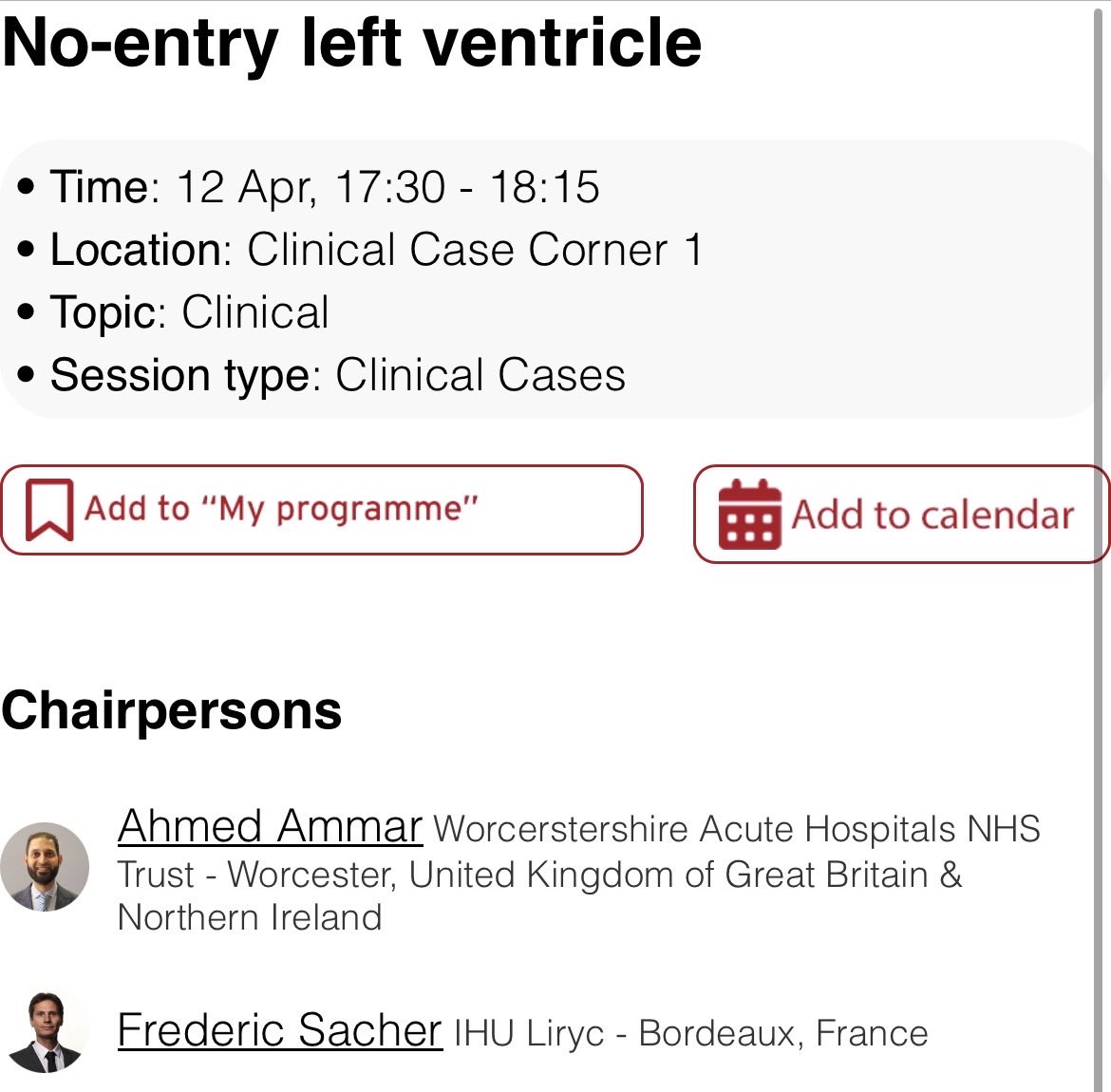 veramasloo's tweet photo. Clinical case session on “no-entry” left ventricle and RA-to-LV puncture at #EHRA2026, Clinical Case Corner 1.

Three different approaches:
• CT merged with 3D mapping
• ICE-guided
• Fluoroscopy-only

@EHRAPresident @simovicst @micaela_ebert @HenrikeHillmann @AugustoMeretta https://t.co/otPLMTOhhQ