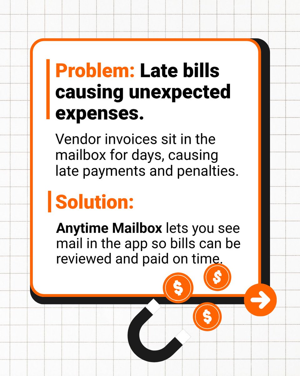AnytimeMailbox's tweet image. Cash flow keeping you up at night? 😩 Hiring headaches? Tech chaos? You’re not alone.

Swipe through for real solutions to small business struggles. 

#SmallBusinessSolutions #EntrepreneurLife #SmallBusiness #VirtualMailbox #AnytimeMailbox