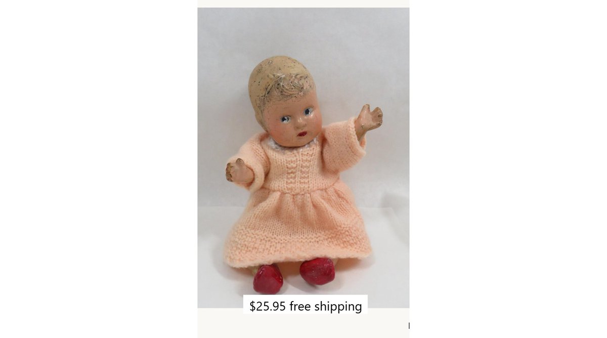 rarefinds4u's tweet image. Vintage ceramic bunny
Antique composition doll
#freeshipping #smilett23 #vintage #antique #shopping