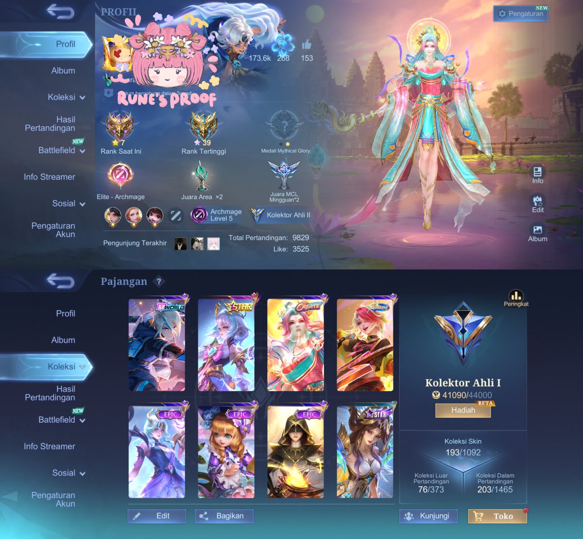 rune, jual akun ml cek pinned | fsr di wa tweet media