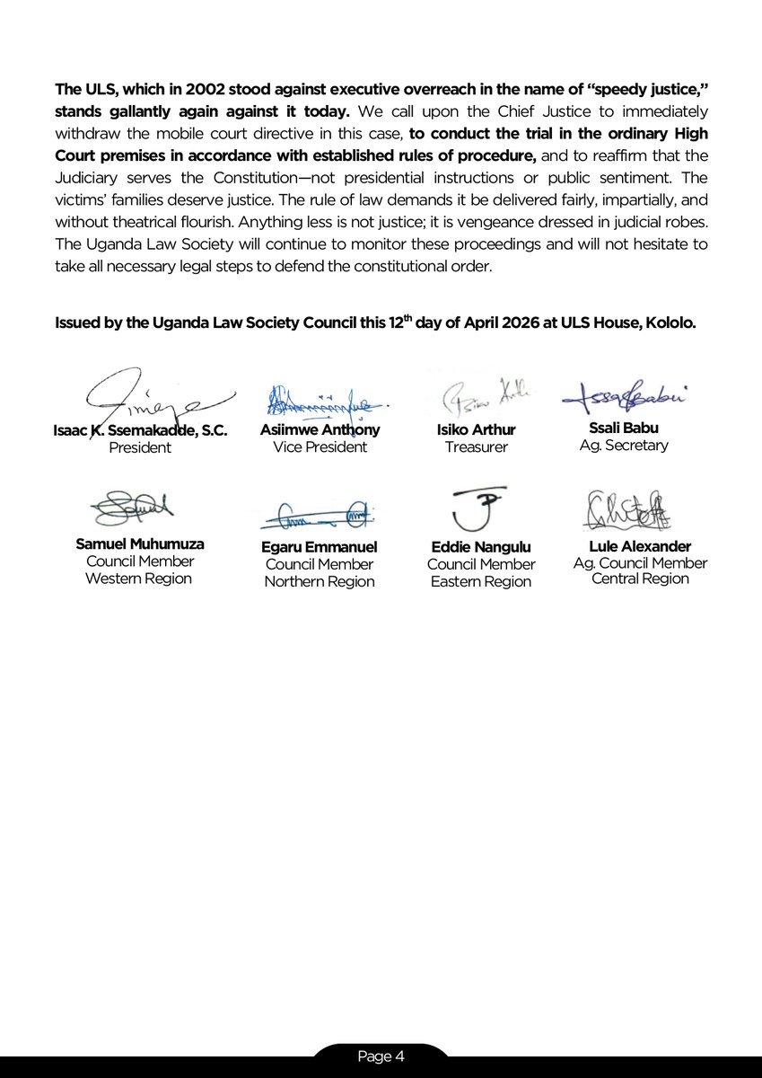 Uganda Law Society tweet media