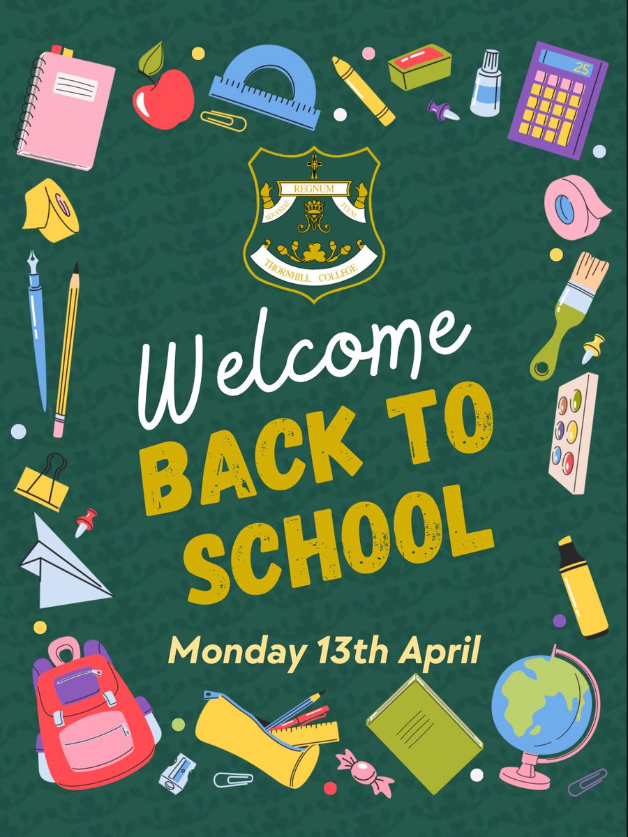 ThornhillDerry's tweet photo. A warm welcome back to all our students tomorrow, Monday 13th April🎓
As we begin the summer term, we offer our full support to our Middle and Senior School pupils entering their final exam preparations. You’ve got this!💛📚
#ThornhillCollege #FinalTerm #Education https://t.co/M8QH3BfMyy