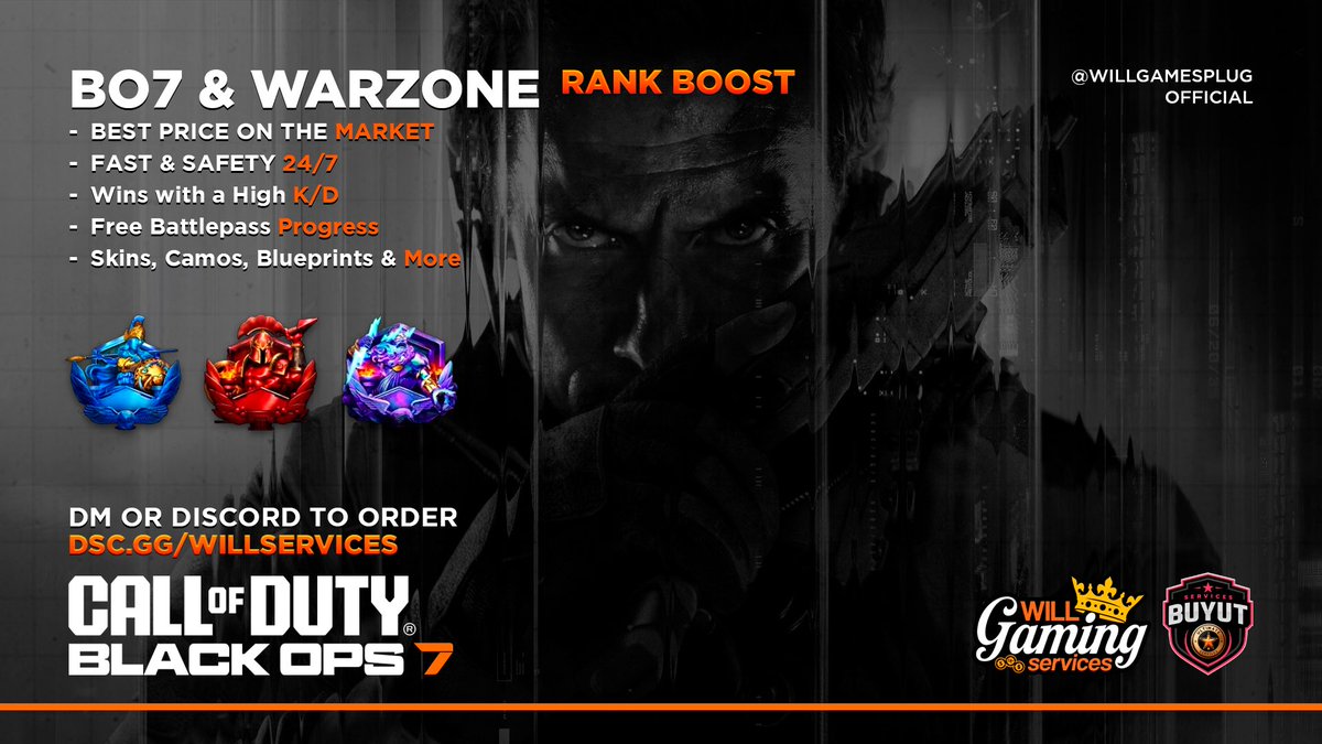 Willgamesplug's tweet photo. We are offering call of duty22 bops7 rank boost , hit me up if you want Diamond/crimson/iridescent ๐ฏ๐ช๐ช๐ช
#cod22 #CallofDuty #bops7 #rank https://t.co/i7aen58yvG